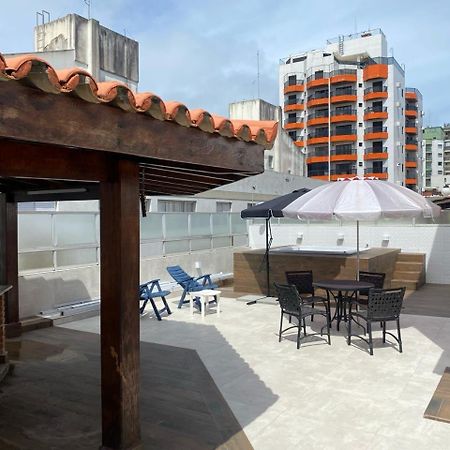 Cobertura Guaruja Apto Com Jacuzzi E Churrasqueira Kültér fotó