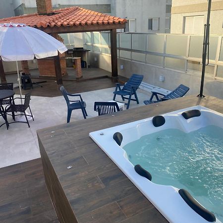 Cobertura Guaruja Apto Com Jacuzzi E Churrasqueira Kültér fotó