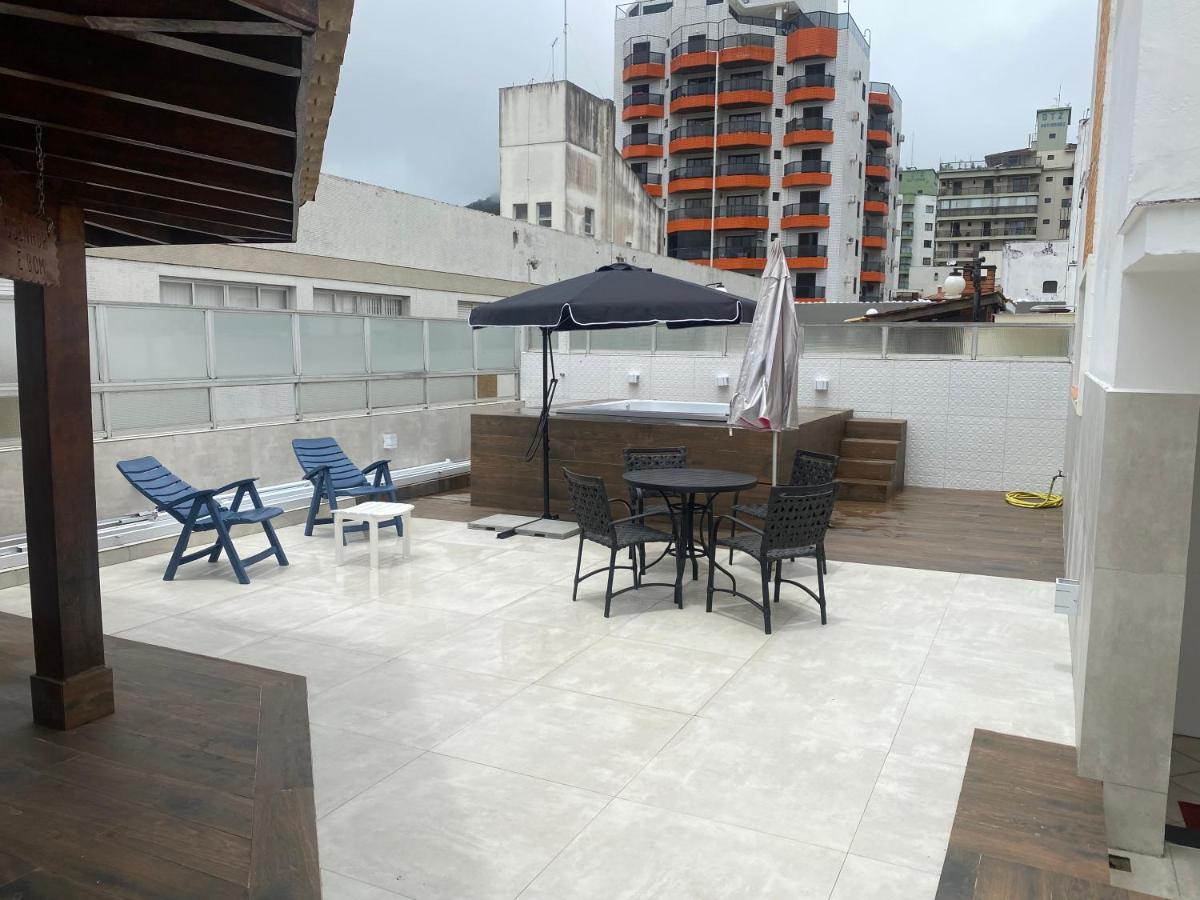Cobertura Guaruja Apto Com Jacuzzi E Churrasqueira Kültér fotó
