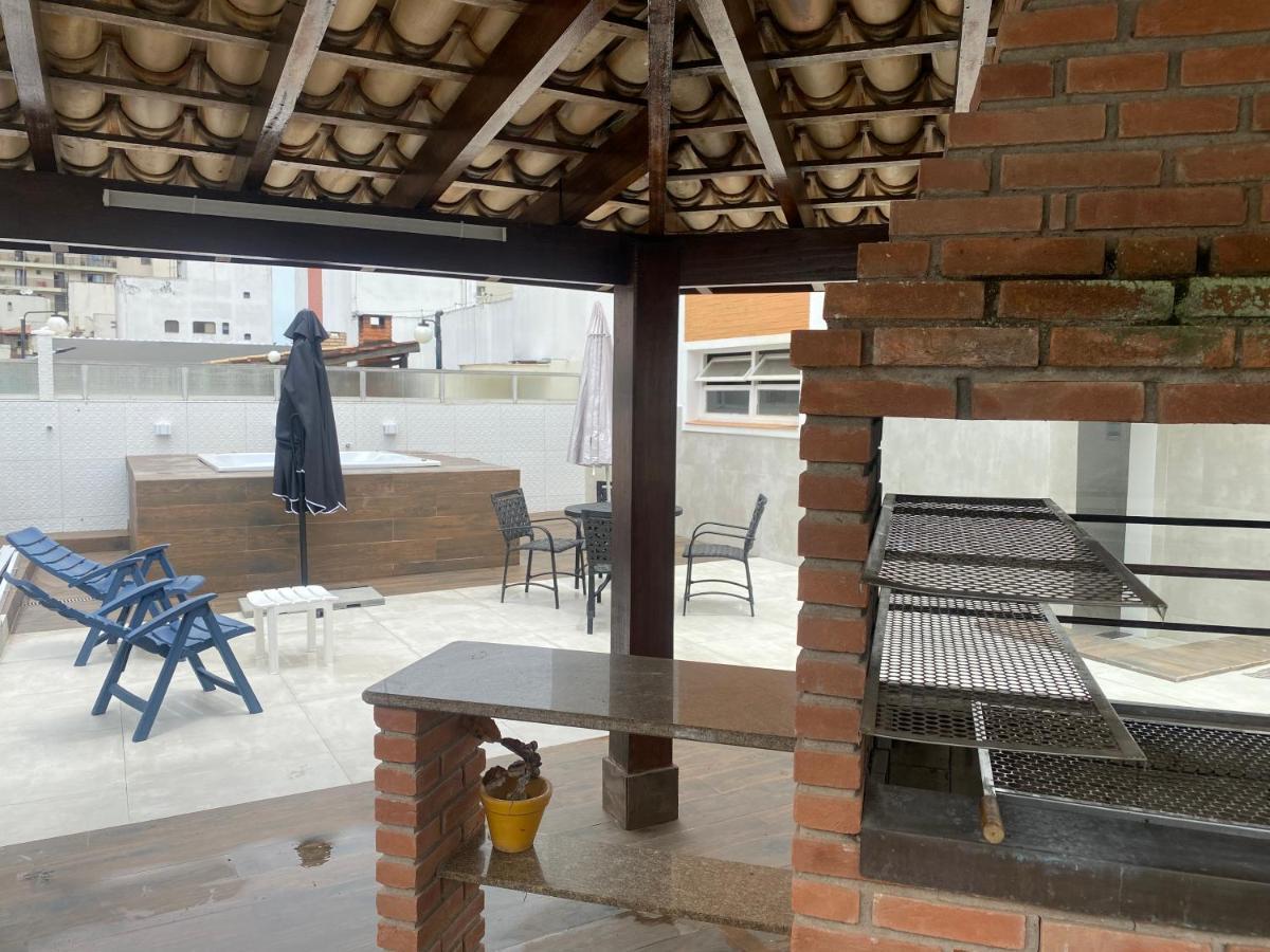 Cobertura Guaruja Apto Com Jacuzzi E Churrasqueira Kültér fotó